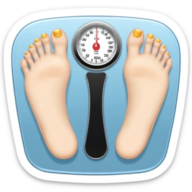 feet on digital scales sticker