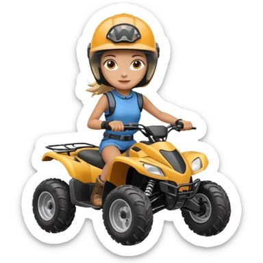 Atv ride girl sticker