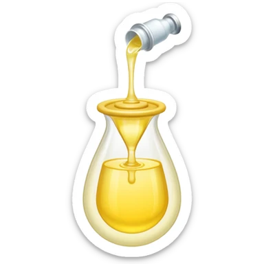 Light yellowish liquid flows into a urine condom, no smiley face sticker