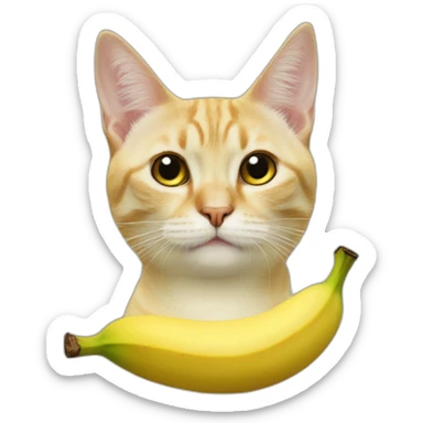 Banana cat meme sticker