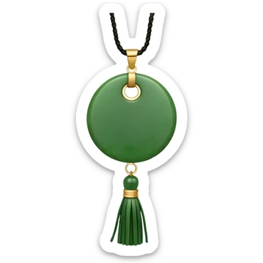 jade ade tassel pendant sticker