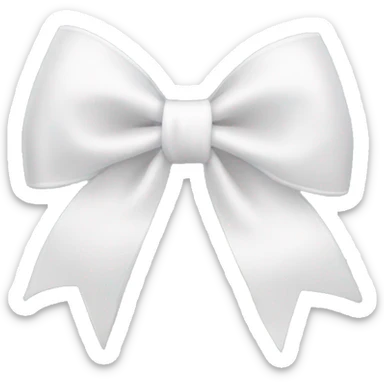 White hair bow  sticker