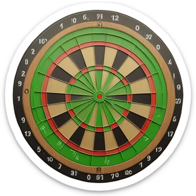 wooden dart board sticker
