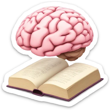 A light pink brain a book sticker