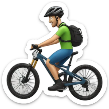 Mtb Biker with bicycle sticker
