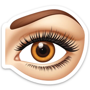 eye with eyelashes sticker