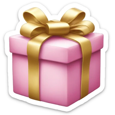 Pink and white Christmas present  sticker