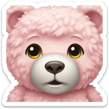 pastel pink teddy bear sticker