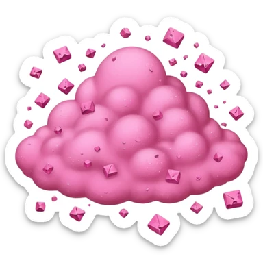 pink Dust and debris sticker