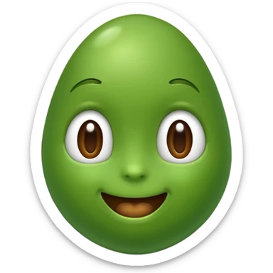 A happy little bean sticker