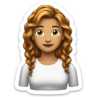 Conejita con cabello crespo sticker