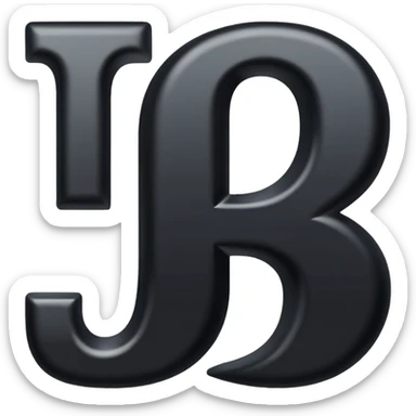 A Black B with a golden background  sticker