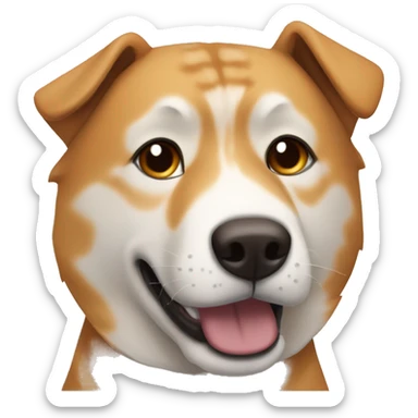 Brown jindo dog with tiger markings sticker