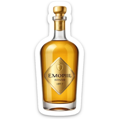 an elegant alcohol bottle sticker