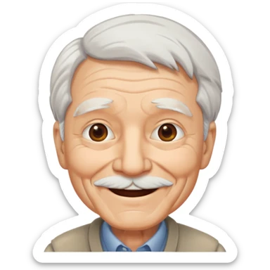 Create an avatar of old man sticker