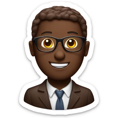 chocolate cake wearing glasses sticker