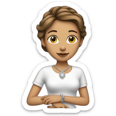 femme à genoux avec un bague dans la main sticker