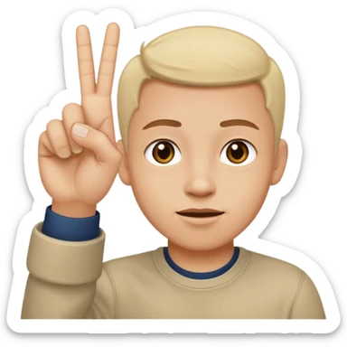 Yvl hand sign only 3 fingers up sticker