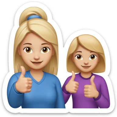 

a girl with a thumb ups and one with thumbs odwnv



 sticker