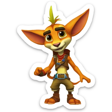daxter from videogame jak and daxter sticker