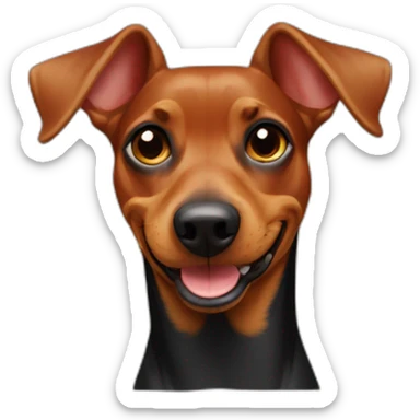 German Pinscher smiling sticker