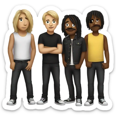 4 members in a band sticker