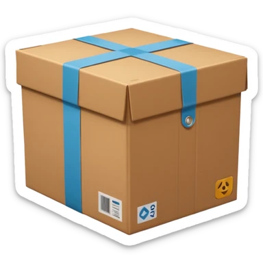 parcel box in postal service  sticker