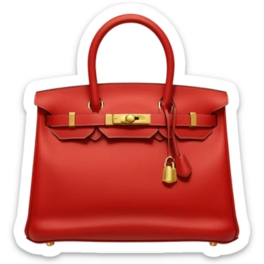 hermes red bag sticker