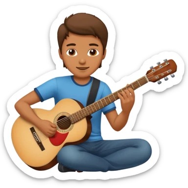Hombre tocando Guitarra  sticker