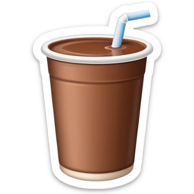 Chocolate milk cup with a Milk carton sticker