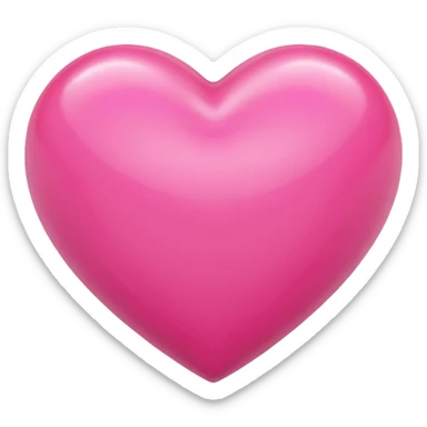 A heart that expresses a deep love for someone. With a pink style. And a 3d look sticker