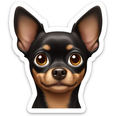 Black brown chihuahua sticker