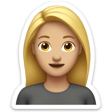 mujer con arrugas rubia de pelo saludando sticker