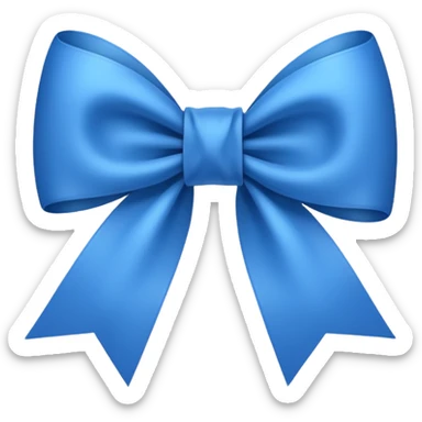 blue ribbon bow sticker