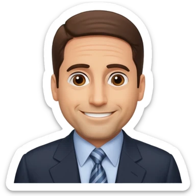 michael scott from the office, realistic sticker