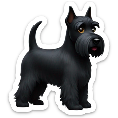 Black Scottie dog sticker