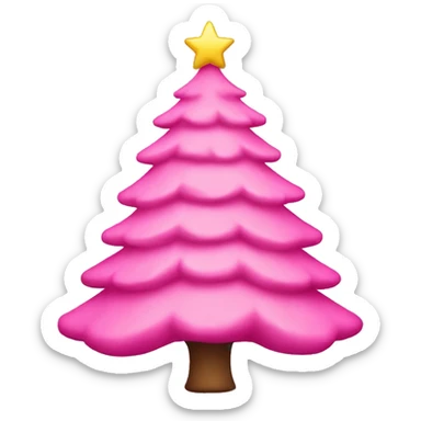Pink crismas tree sticker
