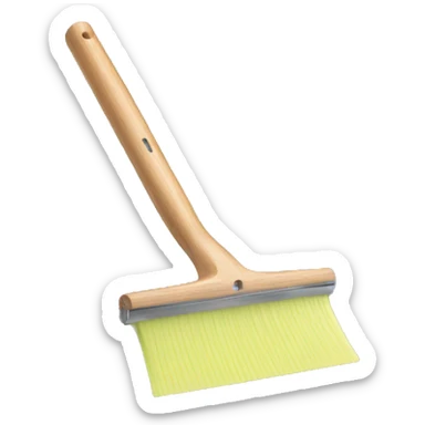 squeegee with long wooden handle sticker