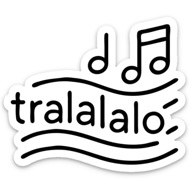 playful design tralalalo tralala sticker