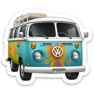 Hippy kombi volkswagen van sticker
