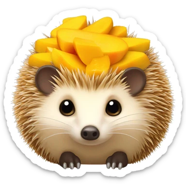 mango hedgehog sticker