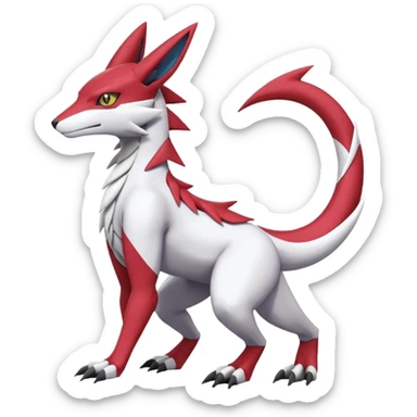 Zeraora-Lombax-Sergal-Zangoose-Cyclizar-Genesect-Pokémon, full body sticker
