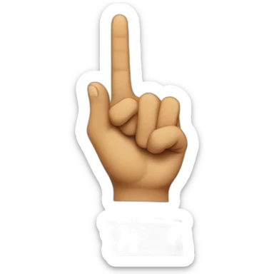 geek raising finger sticker