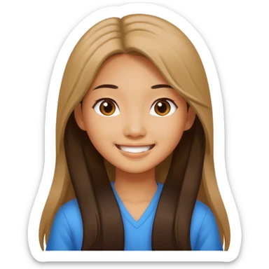 Rich Instagram baddieAsian girl with long hair sticker