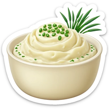 Mashed potatoes with chopped chives sticker