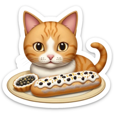  Katze mit hering und dresdener stollen sticker