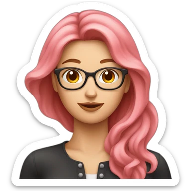 photographe femme rose en profil sticker