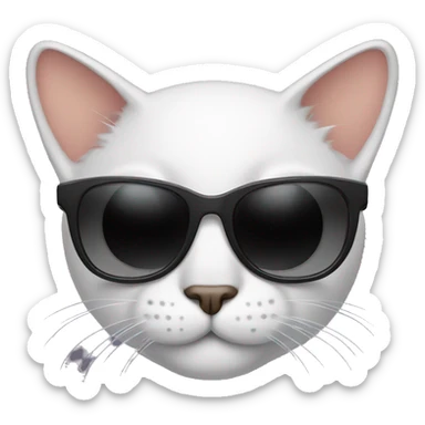 Cat with sunglasses sticker