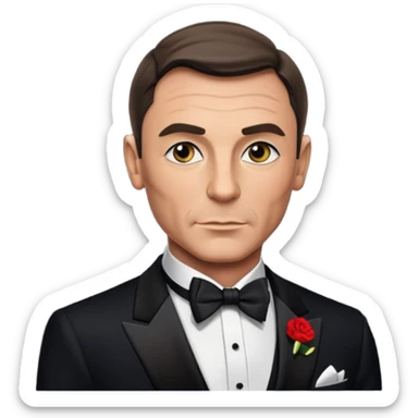 James Bond at the casino sticker