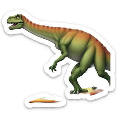 Dinosaure sur une planche de surf sticker